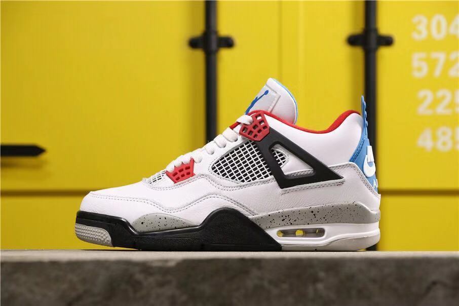 Air Jordan 4 Tattoo What The Sneakers White Multicolor - product image from the listing.