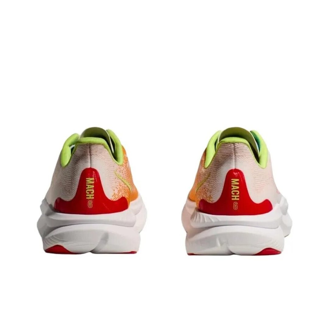 Peach and Orange HOKA Mach 6 Running Shoes - product image from the listing.