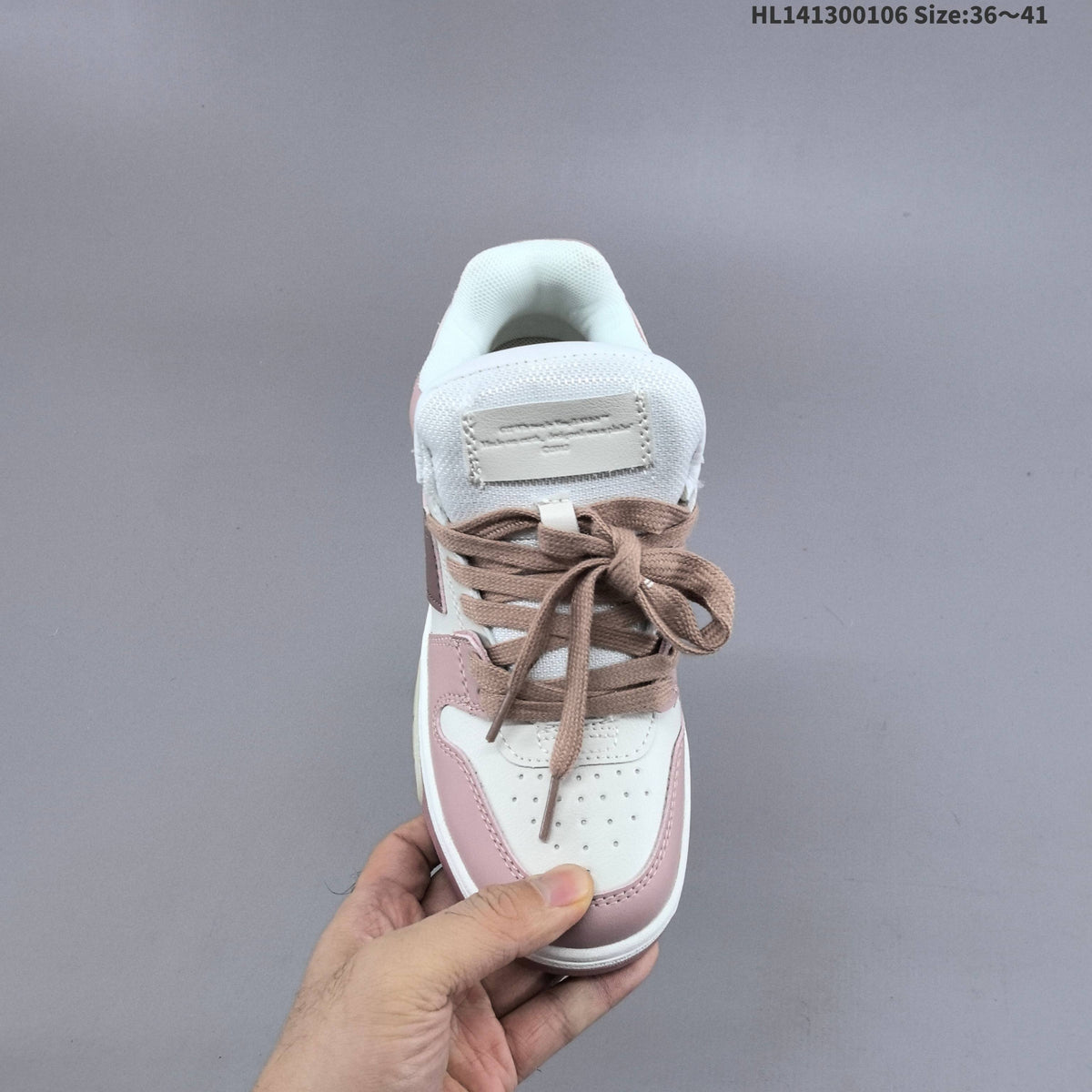Off-White Low-Top Sneakers in White and Dusty in Pink - product image from the listing.