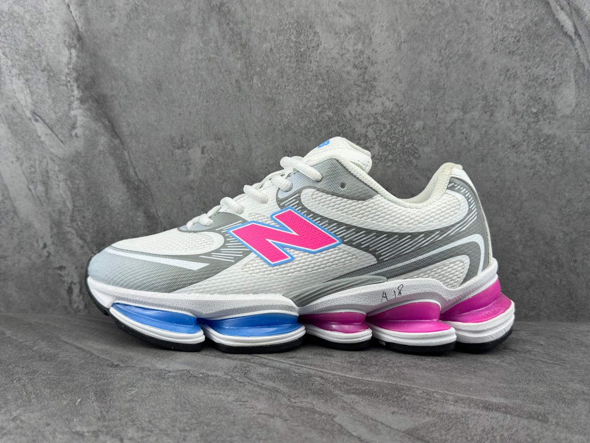 New Balance Sneakers in White, Gray, in Pink and Blue - product image from the listing.