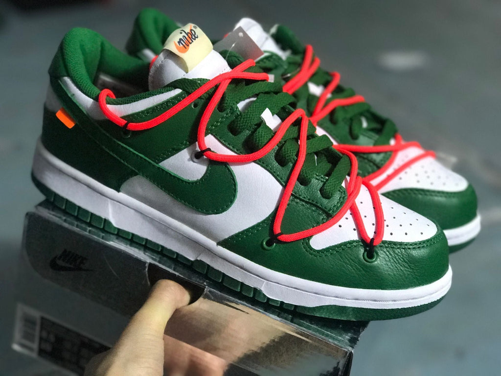 Nike Dunk Low White Pine Sneakers in Green CT0856-100 - product image from the listing.