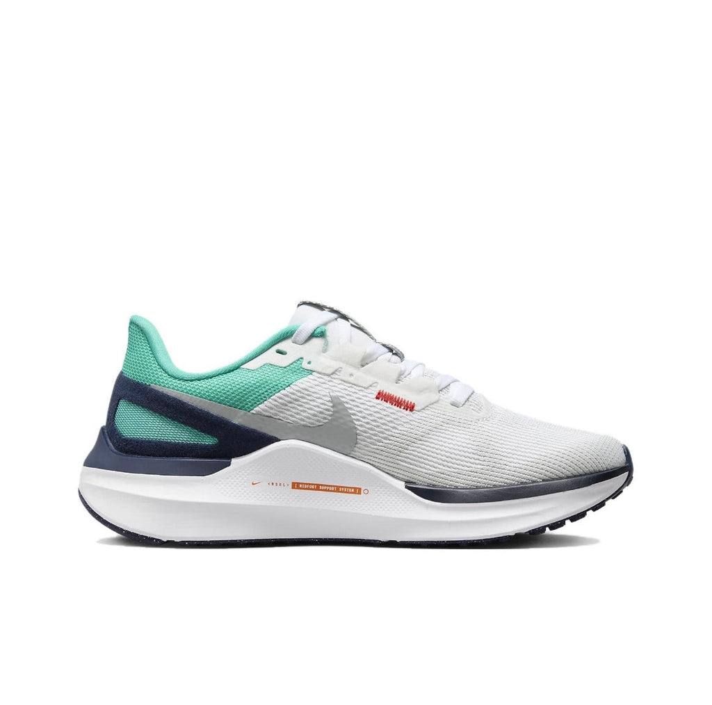 Nike Structure 25 Road Running Shoes in White Green DJ7884-102 - product image from the listing.