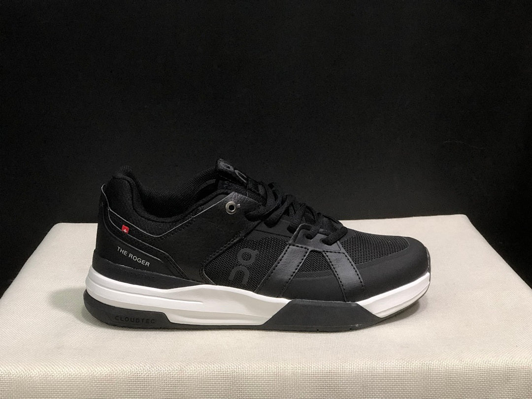 On The Roger Clubhouse Pro Sneakers in Black and White - product image from the listing.