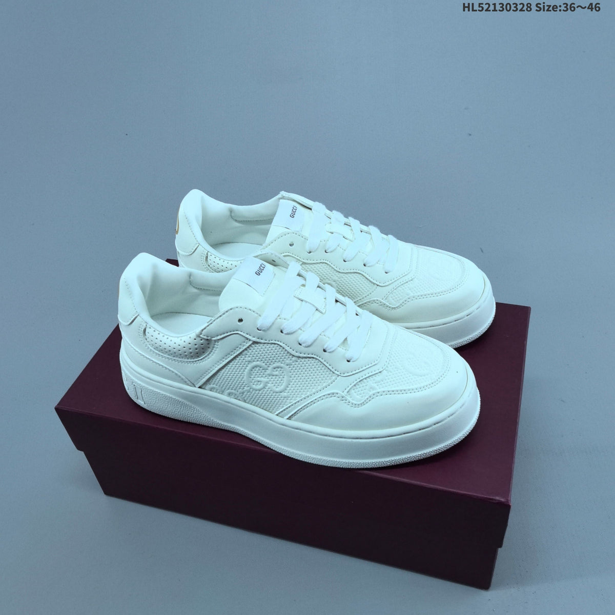 Gucci Low-Cut Platform Sneakers, Style HL52130328 - product image from the listing.