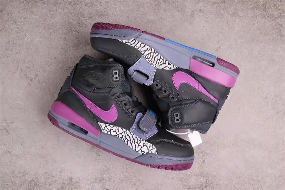 Jordan Legacy 312 Sneakers in Grey Purple AV3922-005 - product image from the listing.
