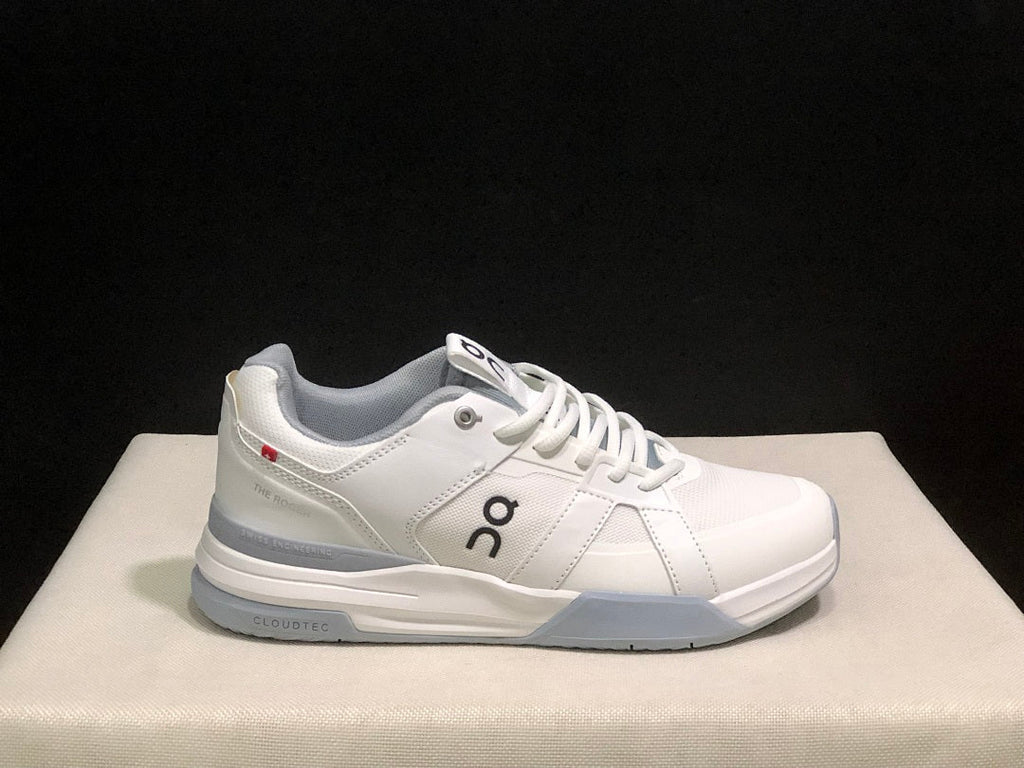 On The Roger Clubhouse Pro Tennis Shoes in White Grey - product image from the listing.