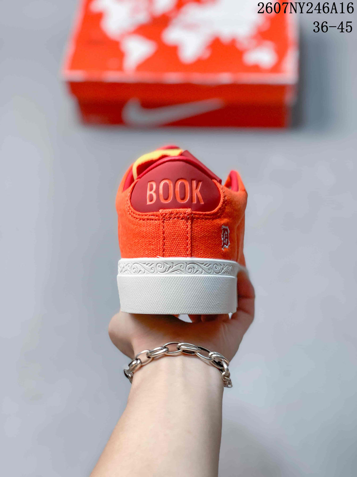 Nike Devin Booker Blazer Low Sneakers in Orange 2607NY246A16 - product image from the listing.