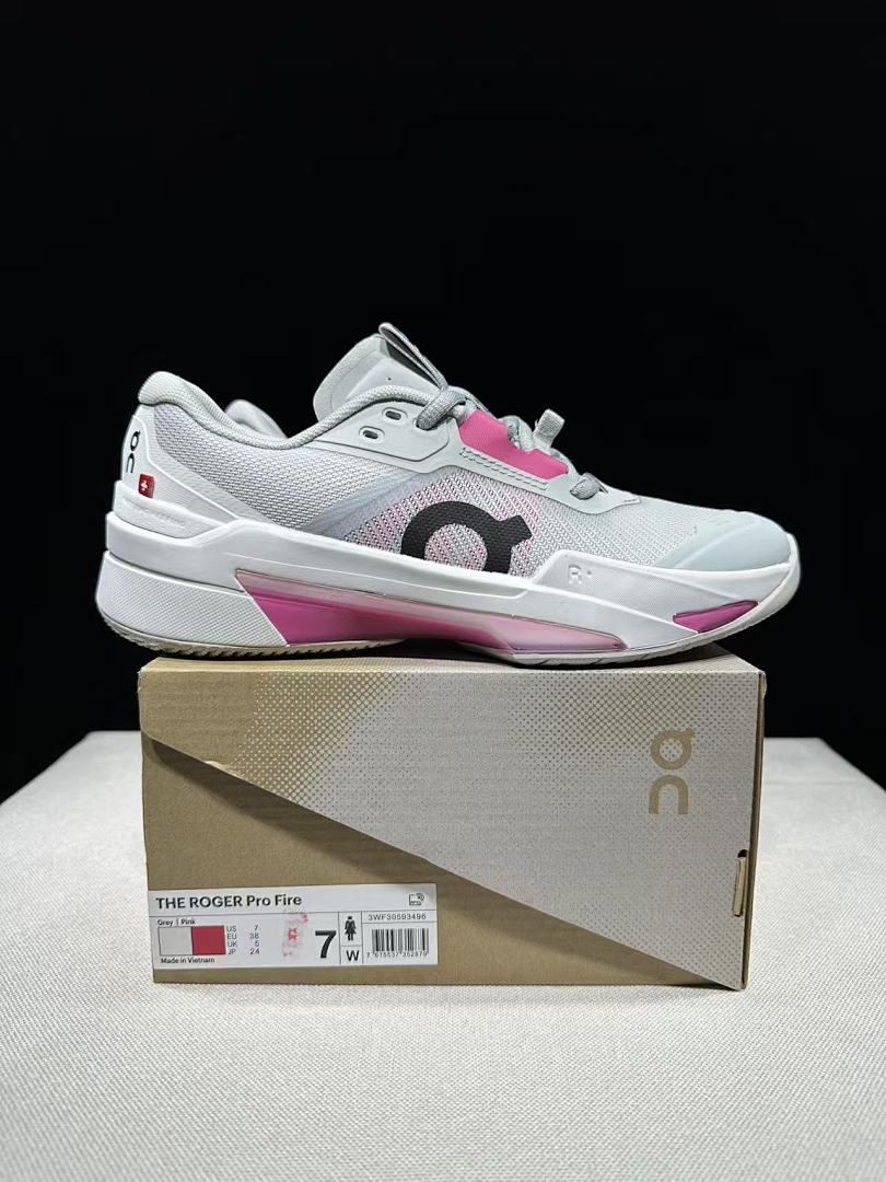On The Roger Pro Fire Clay Grey Blue Tennis Footwear - product image from the listing.