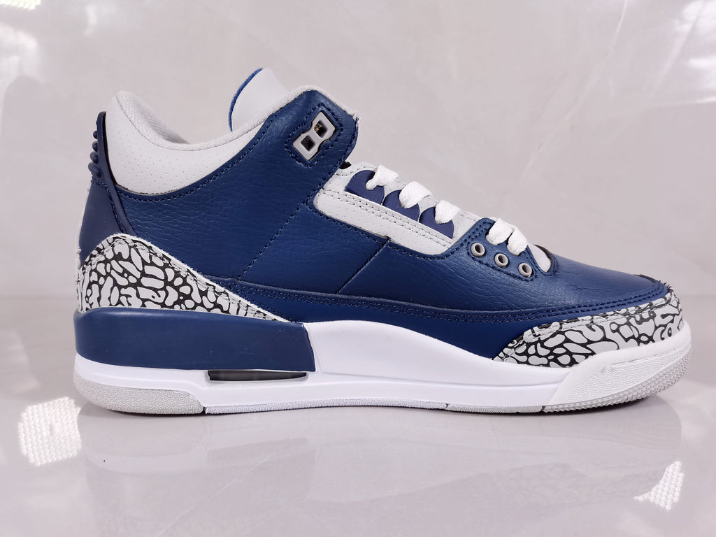 Air Jordan 3 Retro Sneakers in Blue and Grey - product image from the listing.