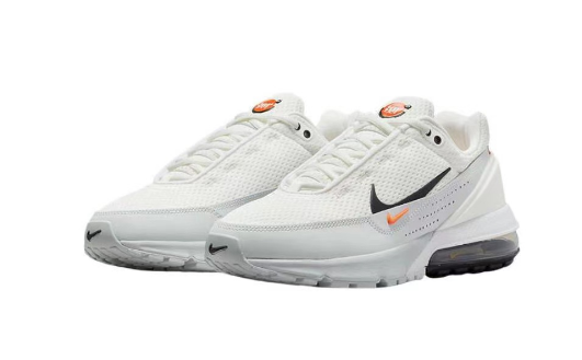 White and Orange Nike Air Max 270-Style Sneakers - product image from the listing.
