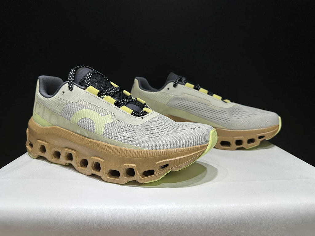 On Cloudmonster Trainers in Sand Dune - product image from the listing.
