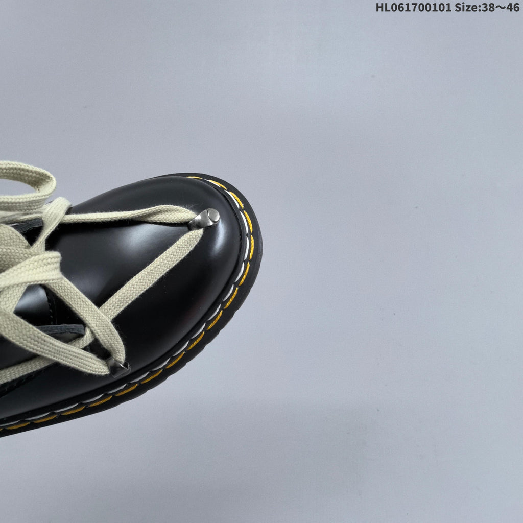 1460-Inspired Black Lace-Up Platform Boots by Dr. Martens - product image from the listing.