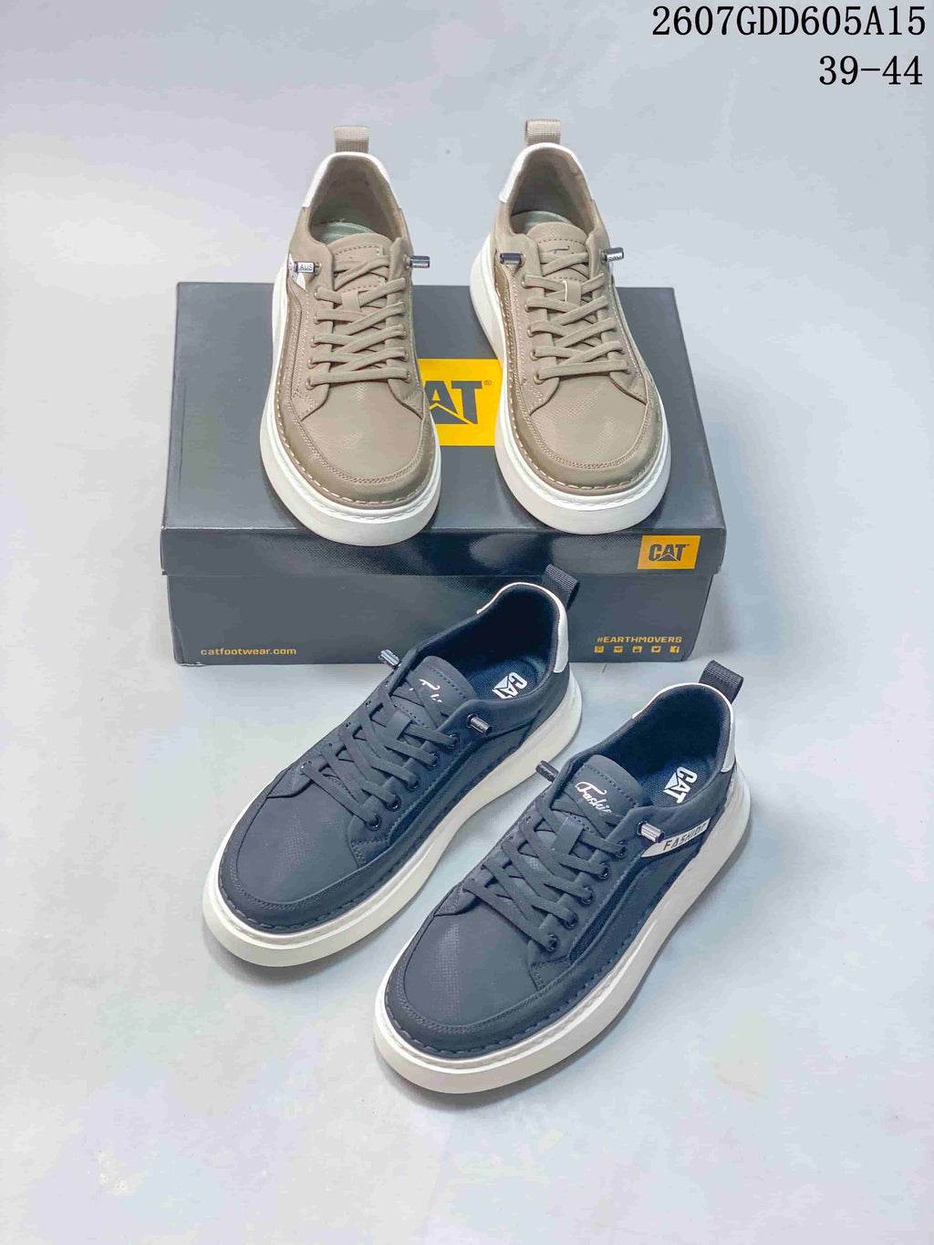 Taupe and Charcoal CAT 2607GDD605A15 Casual Sneakers - product image from the listing.