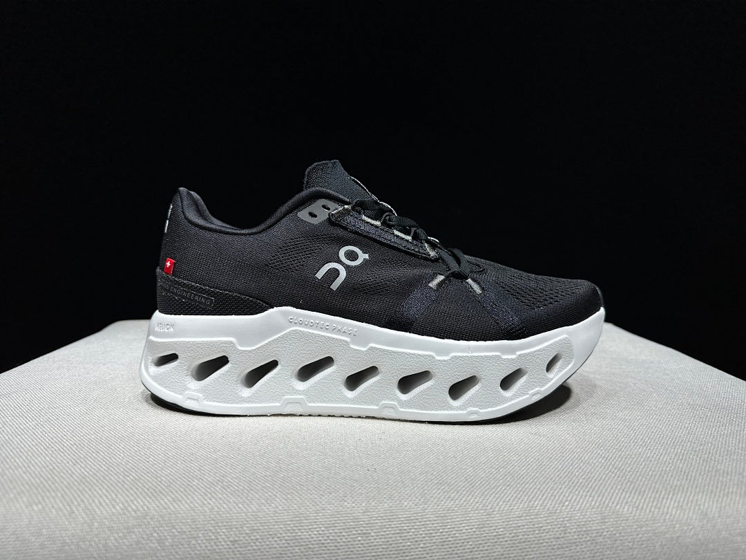 On CloudEclipse Running Shoes in Black and White - product image from the listing.