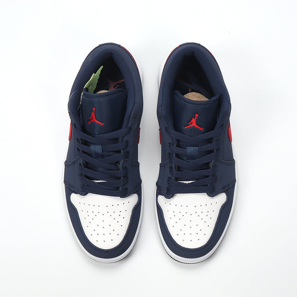 Jordan 1 Low Patriot in Navy Red White CZ8454-400 - product image from the listing.