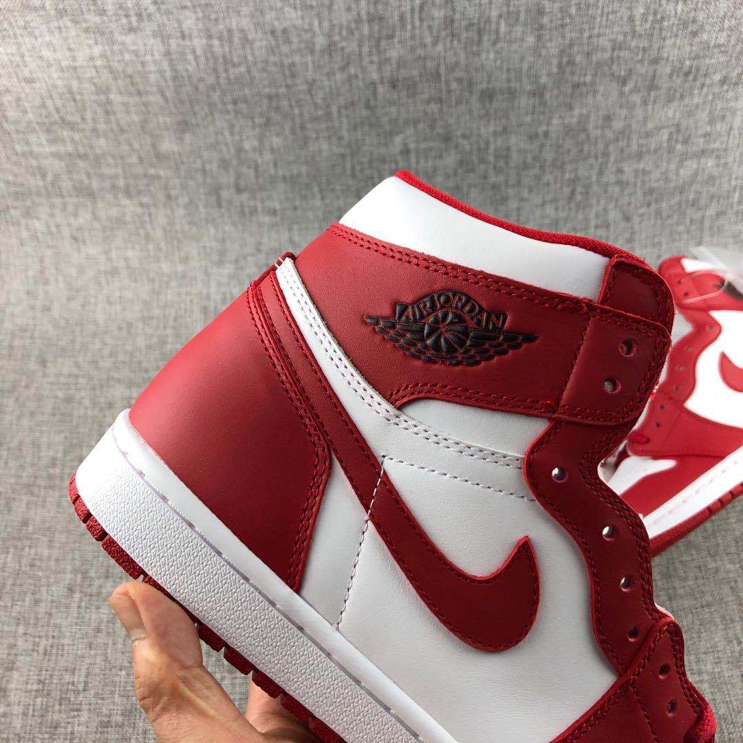 Jordan New Beginnings High-Top Sneakers in White Red CT6252-900 - product image from the listing.