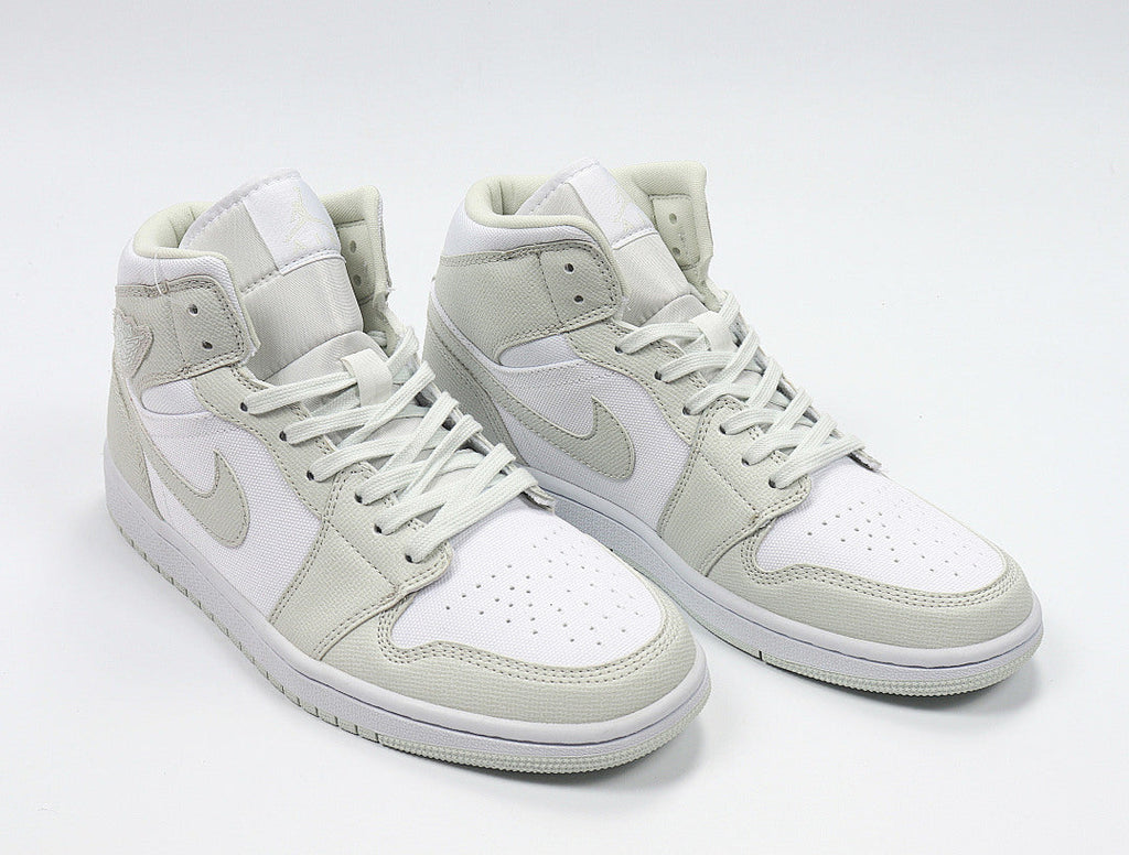 Nike Air Jordan 1 Mid Sneakers in White Grey CV5280-103 - product image from the listing.