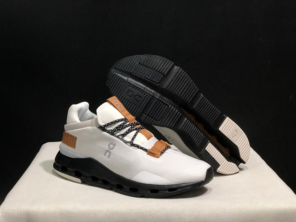 On Cloudnova Sneakers in White, in Black and Tan - product image from the listing.