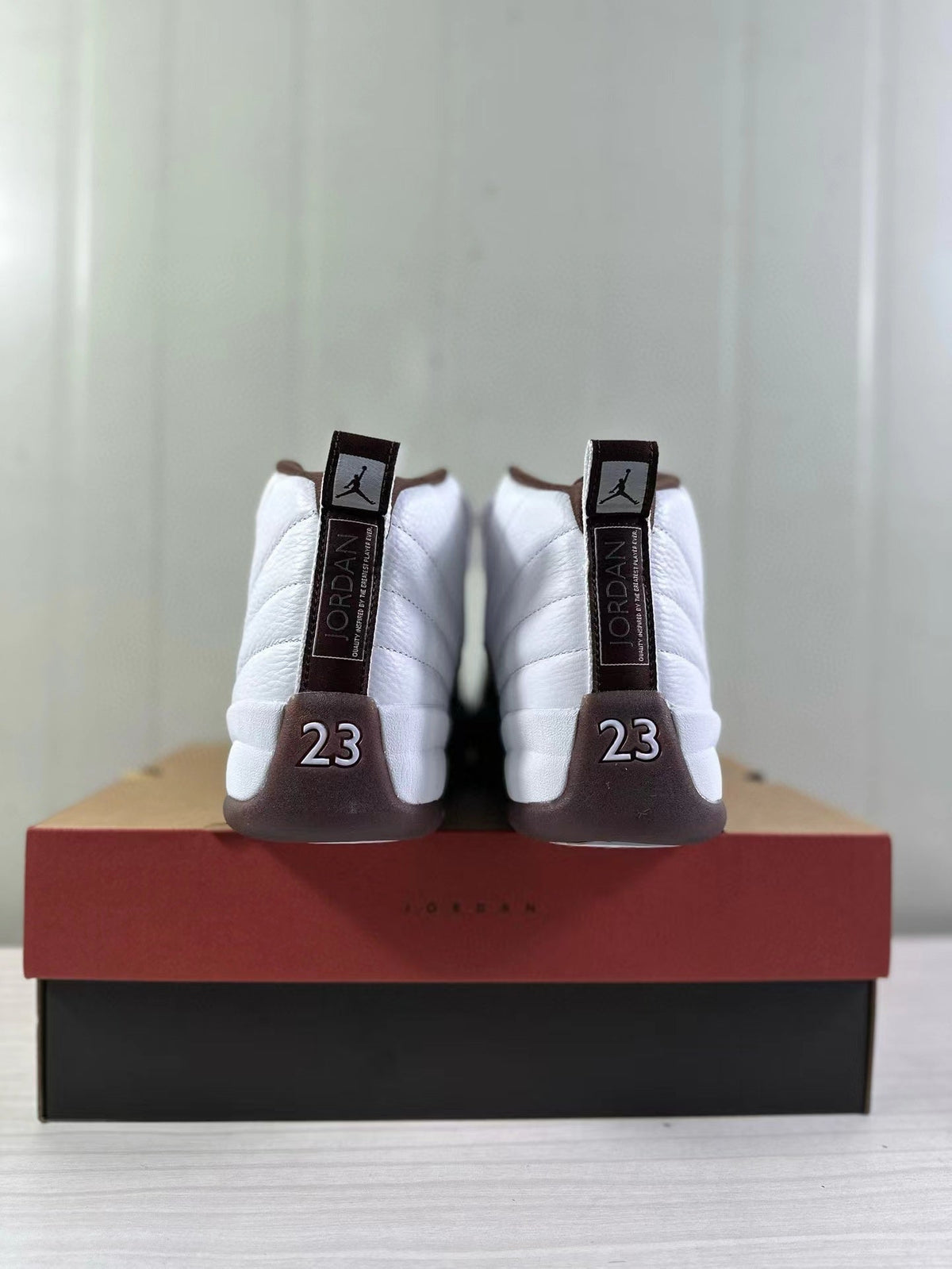 Air Jordan 12 Retro White Brown FZ5026-100 Sneakers - product image from the listing.