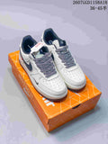 Nike Air Force 1 '07 Low Sneakers in White Navy 2607GGD1158A18 - product image from the listing.
