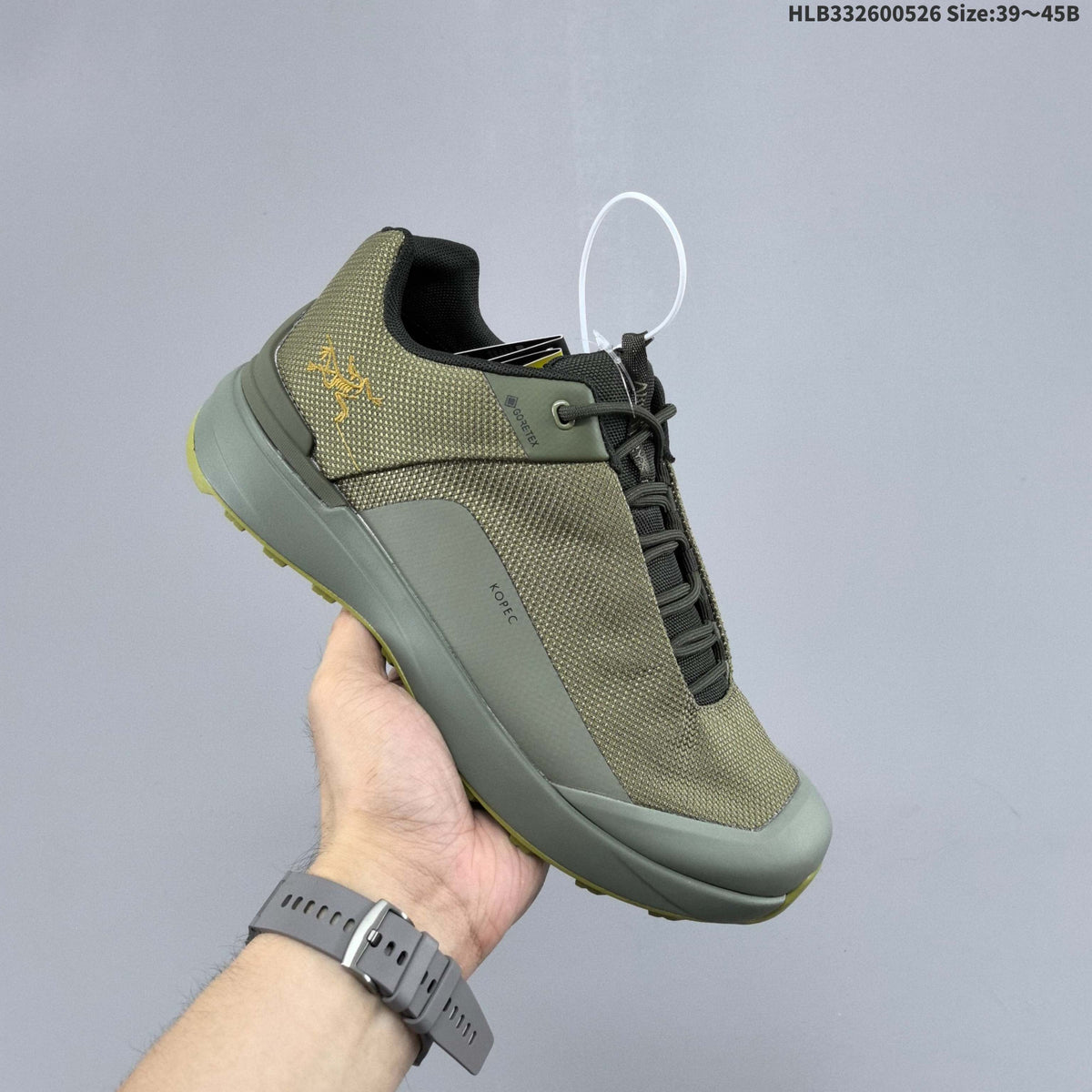 Arc'teryx Norvan Kopec GTX Low Hiking Shoes, in Olive - product image from the listing.