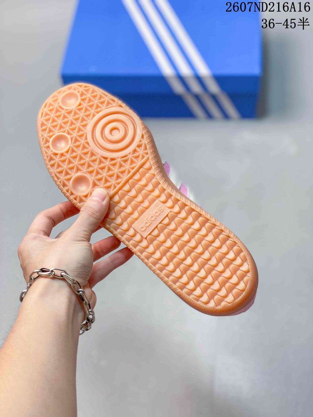 adidas Originals Samba OG Sneakers in Pink White Gum 2607ND216A16 - product image from the listing.