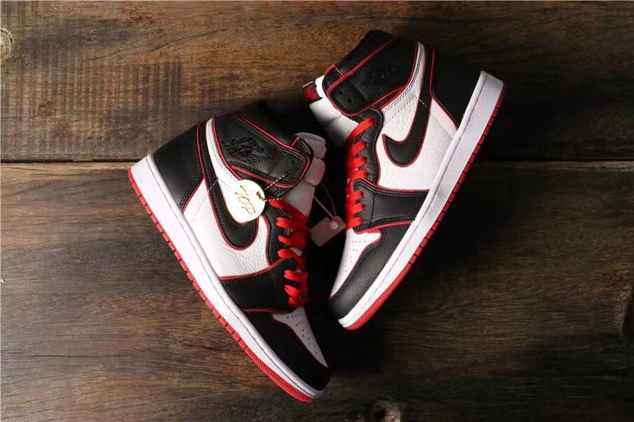 Air Jordan 1 Retro High OG Sneakers in Black Red White - product image from the listing.