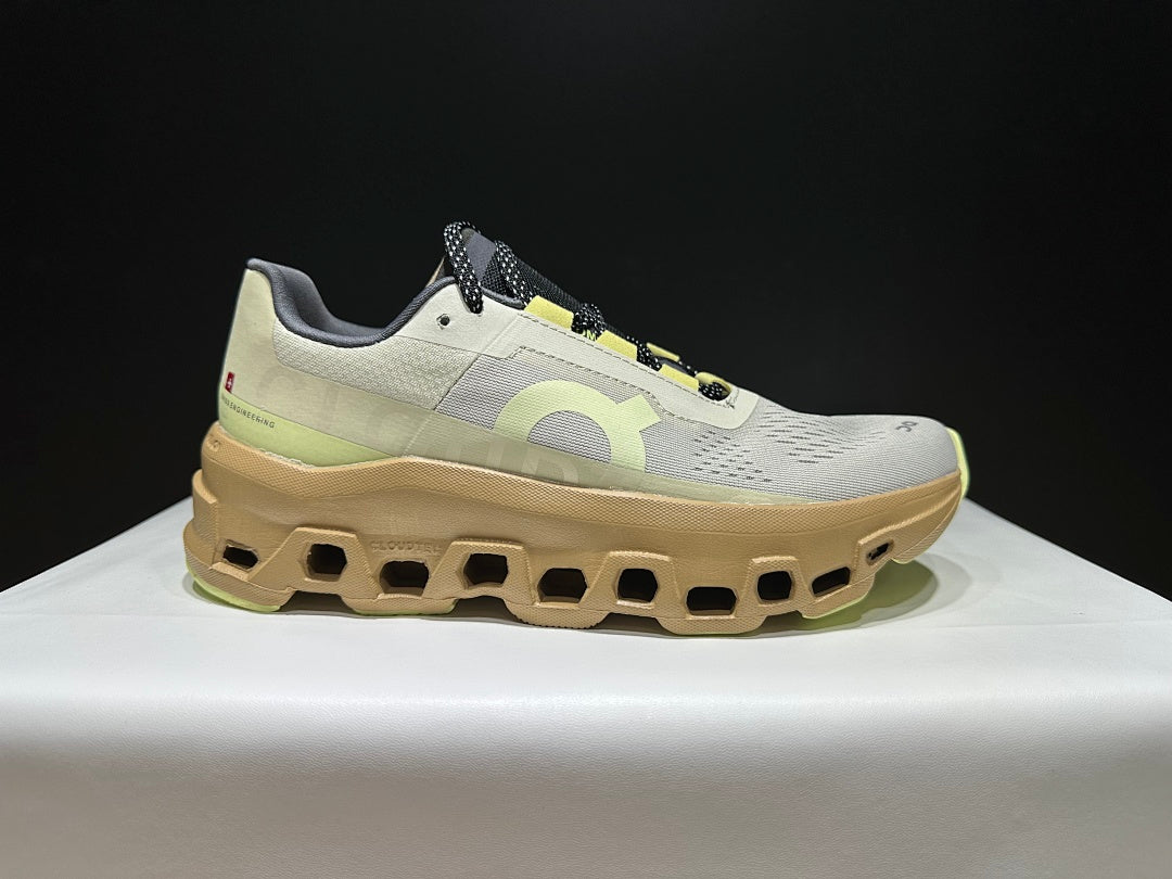 On Cloudmonster Trainers in Sand Dune - product image from the listing.