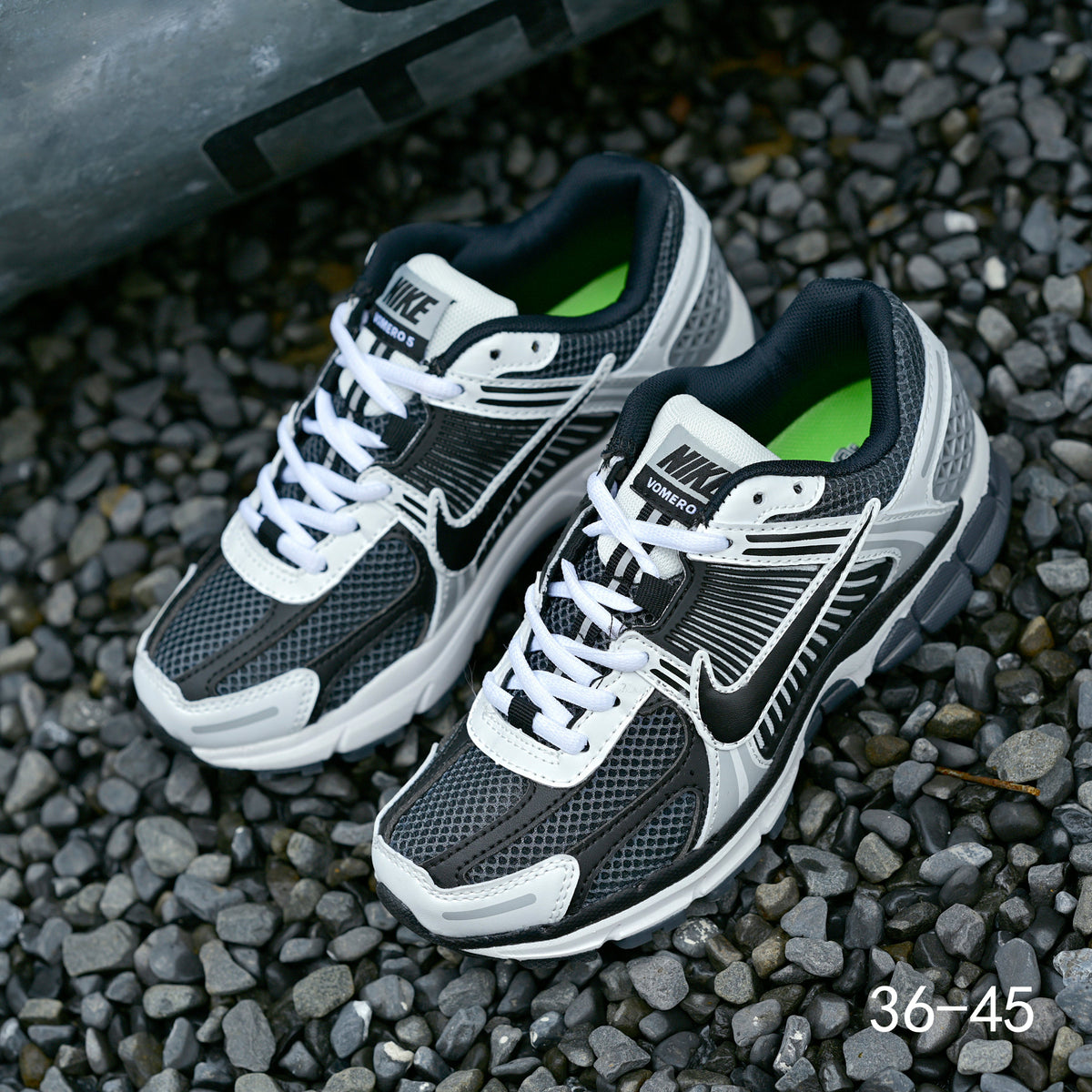 Nike Air Zoom Vomero 5 Sneakers, in Black and White - product image from the listing.