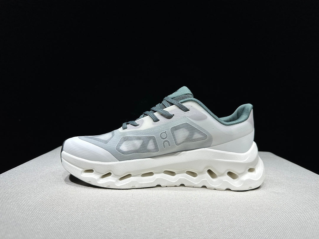 White and Green On Cloudtilt Remix Sneakers - product image from the listing.