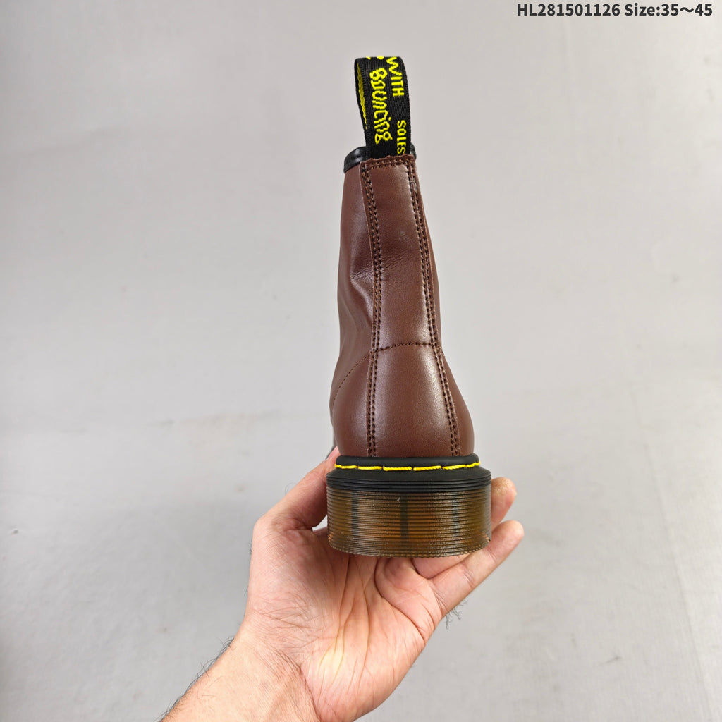 1461 Brown Lace-Up Platform Boots by Dr. Martens - product image from the listing.