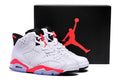 White and Infrared Basketball Sneakers - Air Jordan 6 High - product image from the listing.