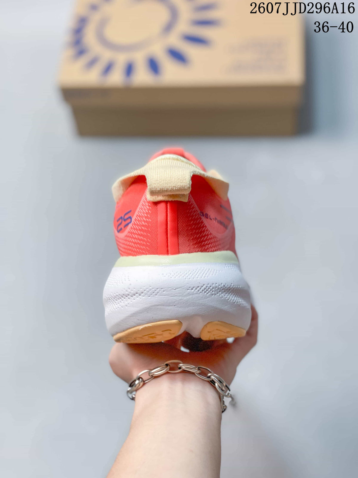Women's ASICS GEL-Nimbus 25 Running Shoes Coral Pink - product image from the listing.