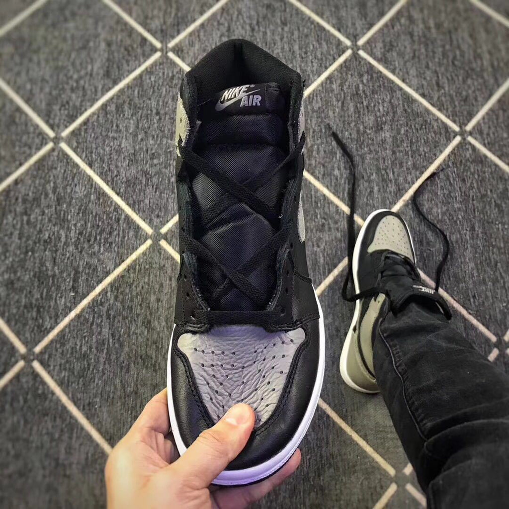 Air Jordan 1 High Shadow Sneakers in Black and Grey - product image from the listing.