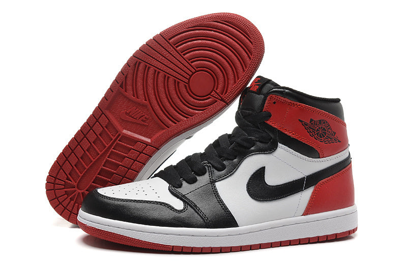 Jordan 1 High Sneakers in Black, in White and Red - product image from the listing.