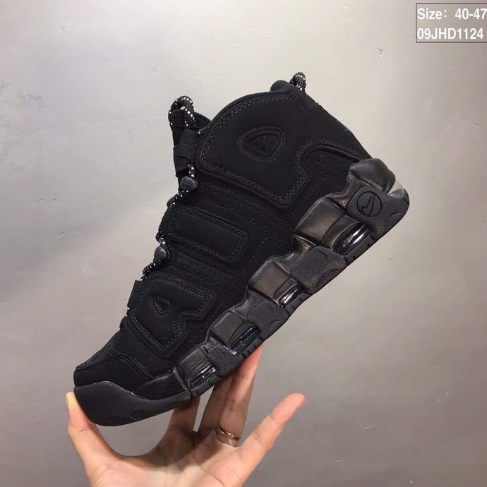 Nike Air More Uptempo High-Top Sneakers, in Black - product image from the listing.