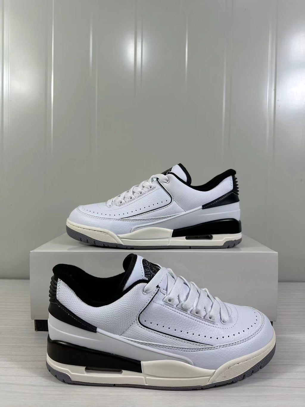Air Jordan 2/3 Low Sneakers White Black FD0383-100 - product image from the listing.