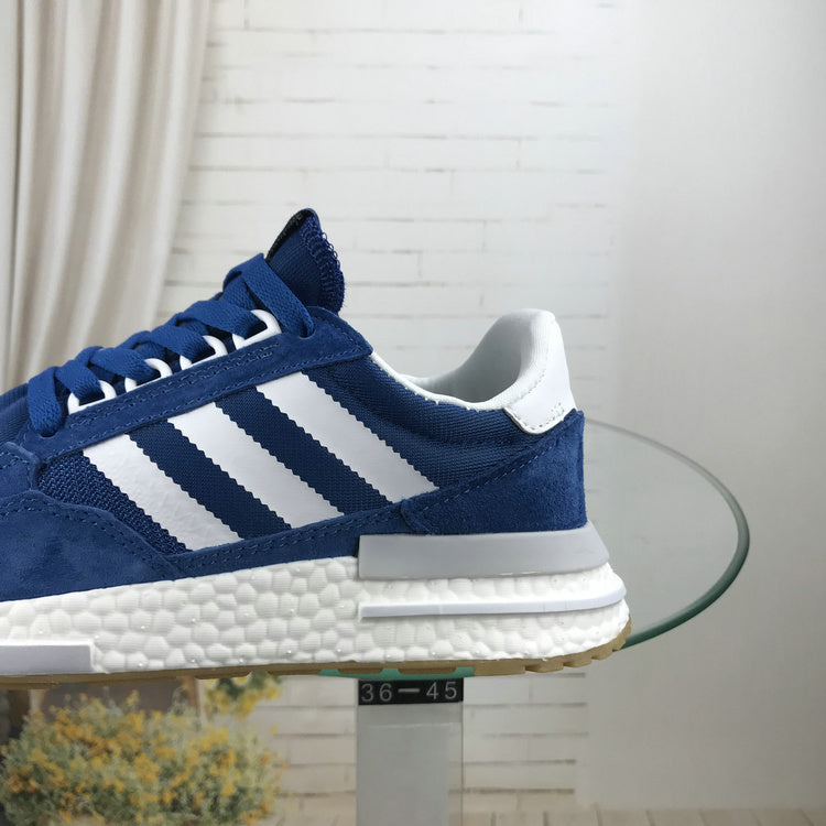 adidas ZX 500 RM Blue Boost Trainers - product image from the listing.