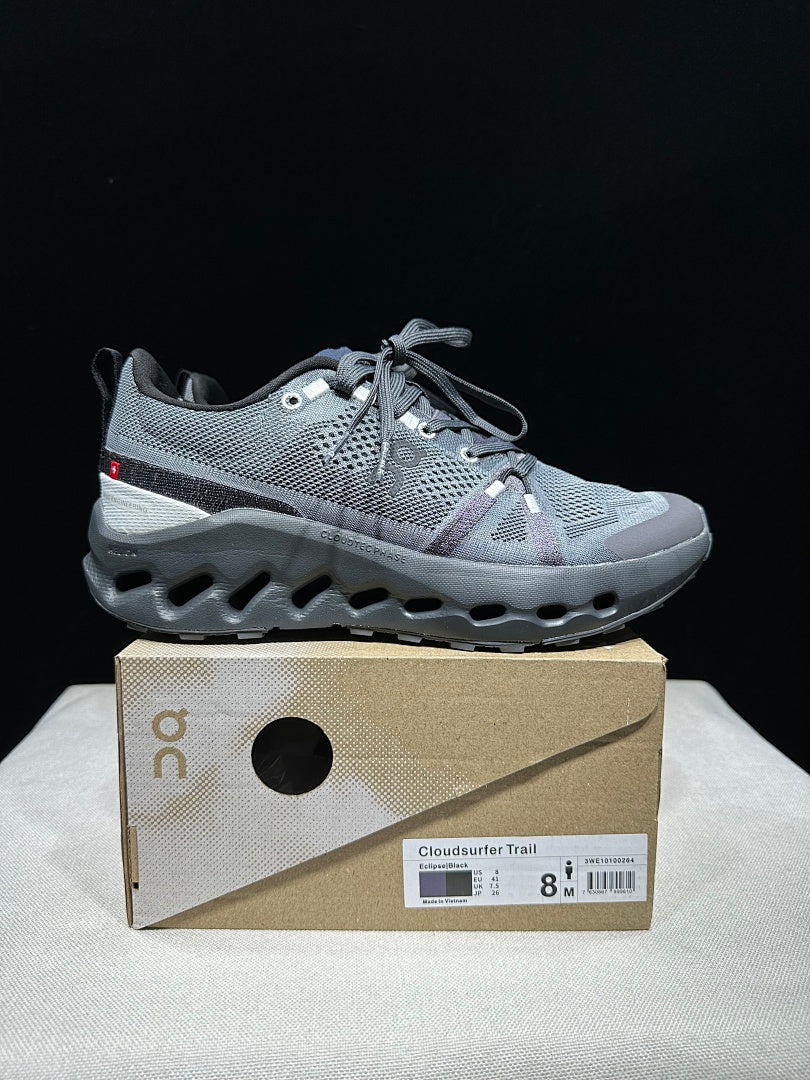 On Cloudsurfer Trail Sneakers, in Dark Gray - product image from the listing.