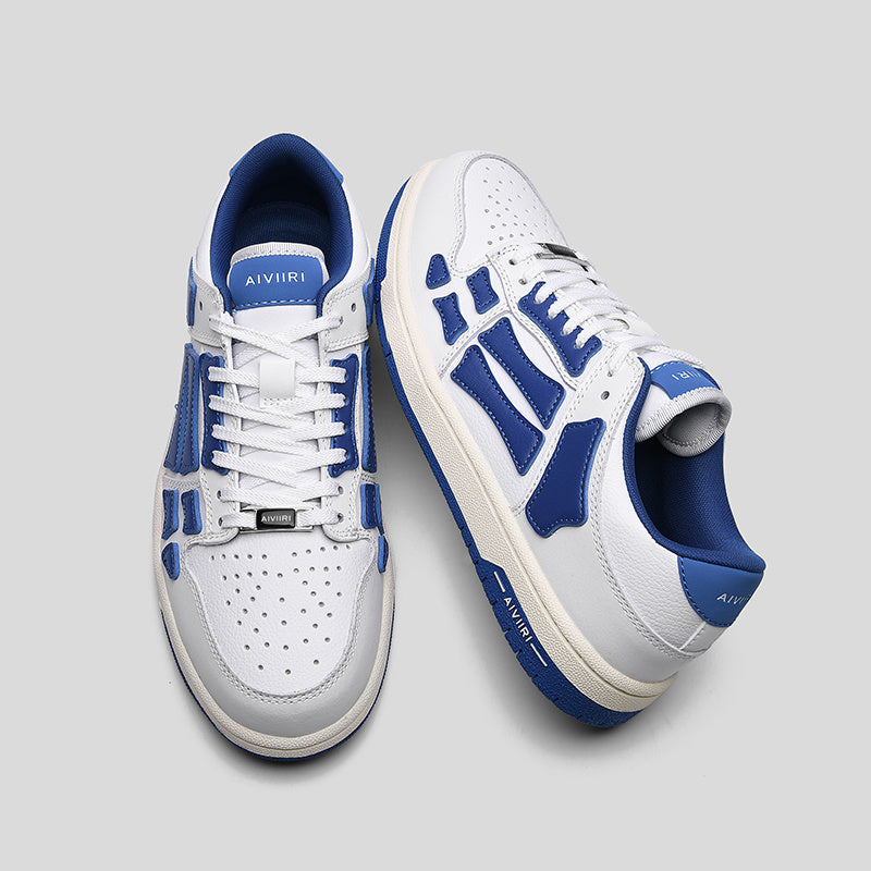 Low-Top Sneakers in White and Blue MFS003-123 - product image from the listing.