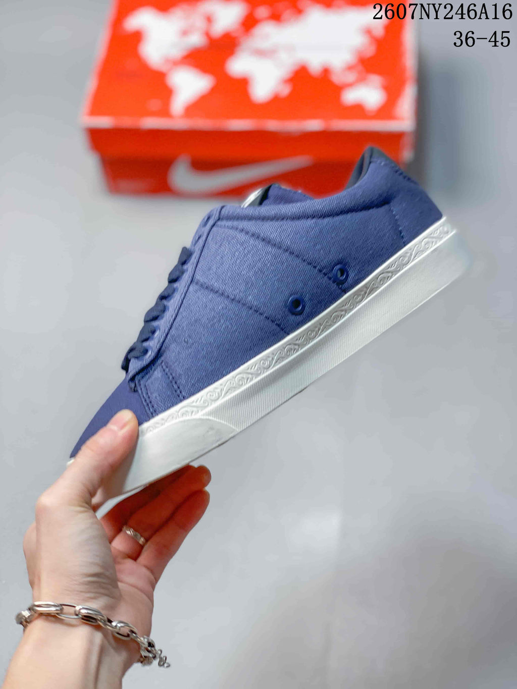 Nike Devin Booker Blazer Low Sneakers in Blue White 2607NY246A16 - product image from the listing.
