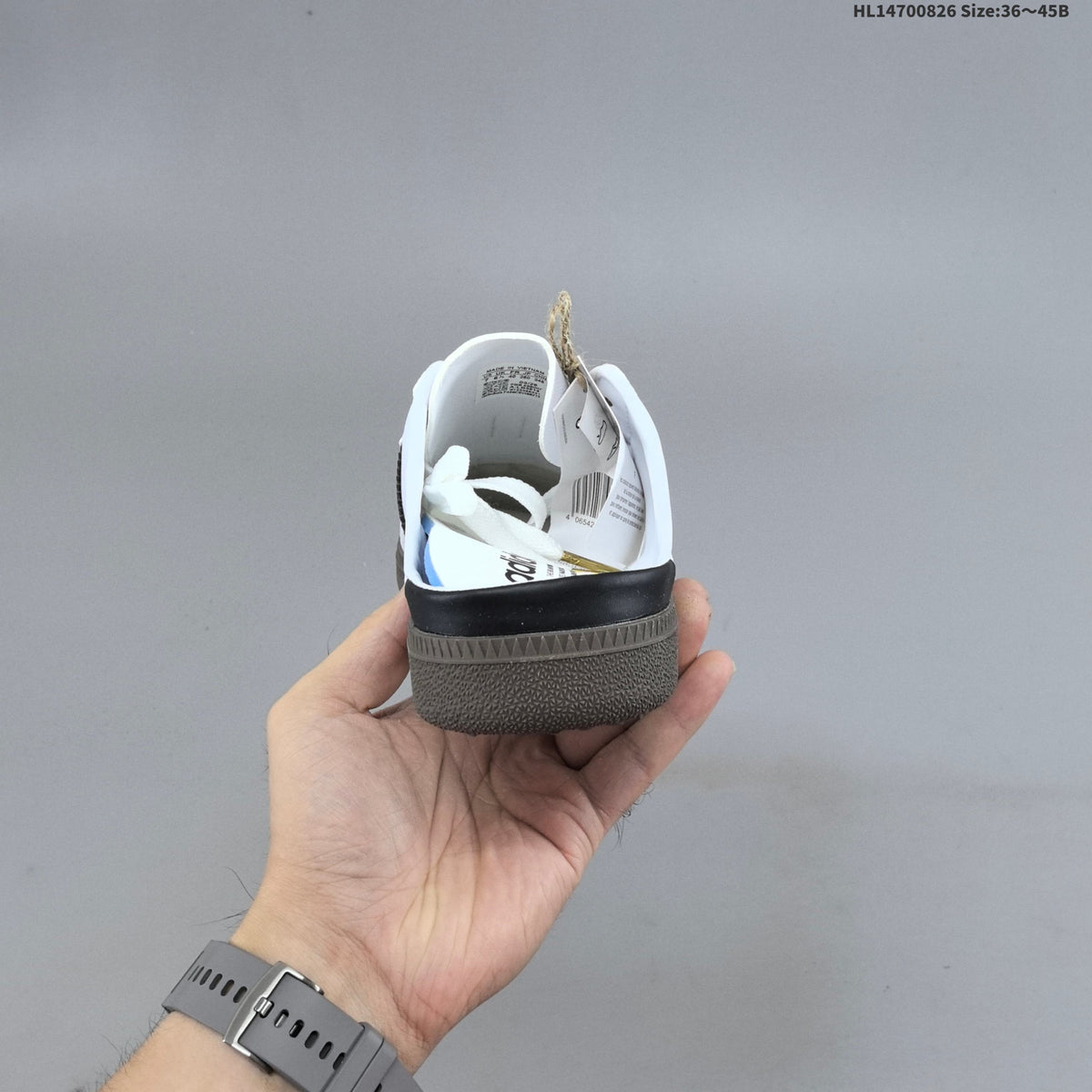 Adidas Originals Samba OG Mule Sneakers in White Black LB3814 - product image from the listing.