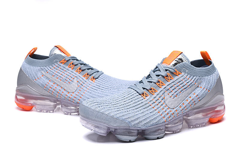 Nike Air VaporMax Flyknit 3 in Light Grey Orange AJ6900-003 - product image from the listing.
