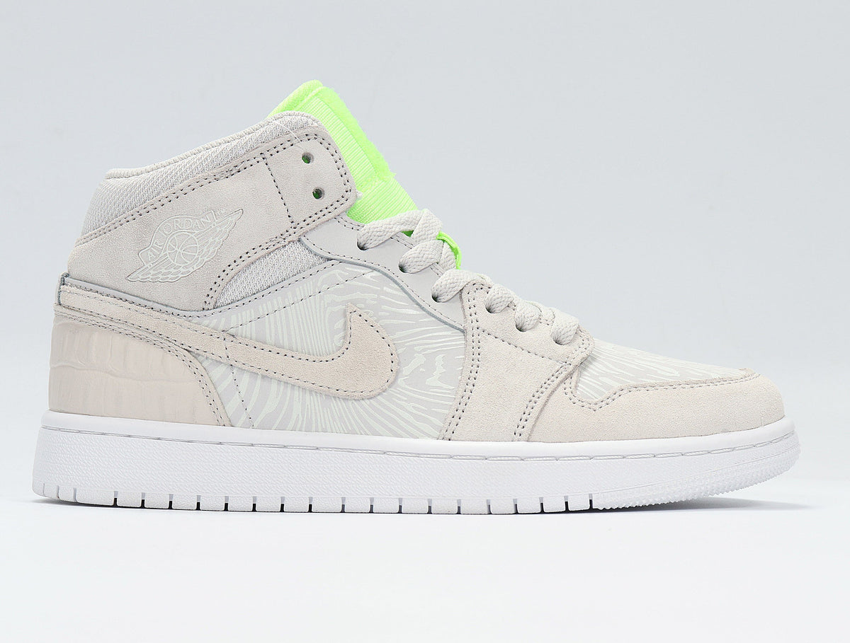 Jordan 1 High FlyEase in Gray and Volt Green CV3018-001 - product image from the listing.