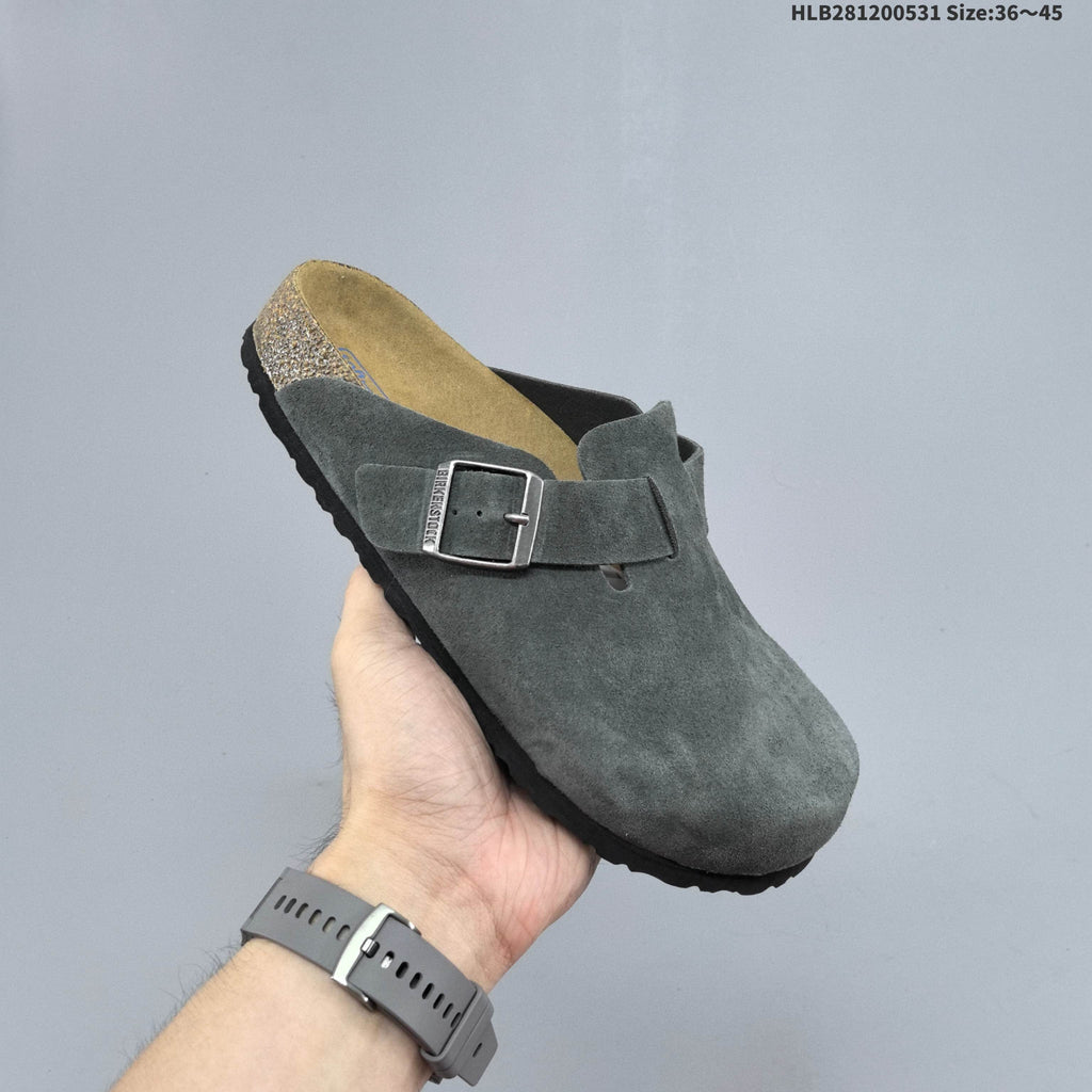 Gray Birkenstock Boston Shearling Clog - product image from the listing.