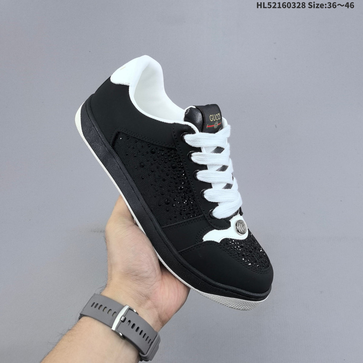 Gucci Distressed Screener Low-Cut Sneakers - product image from the listing.