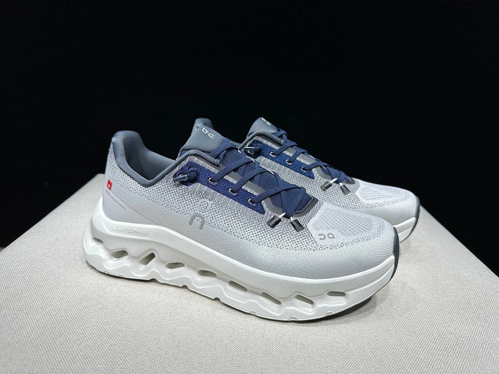 White and Navy On Cloudtilt Sneakers - product image from the listing.