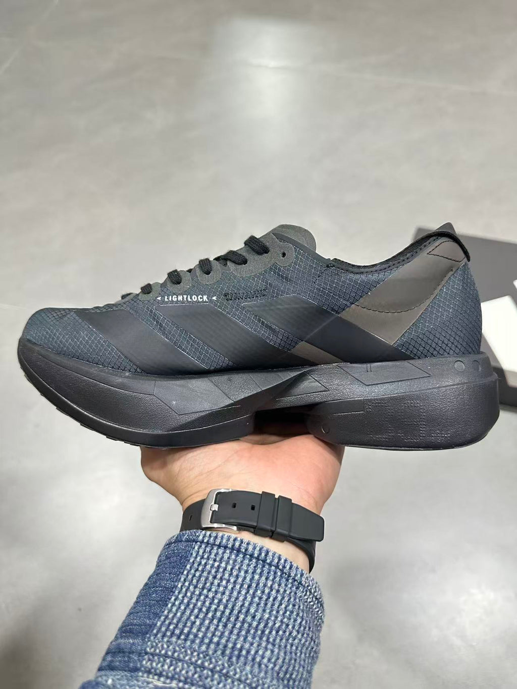 Nike Y-3 Lightlock Pro 4 Running Shoes in Dark Gray - product image from the listing.