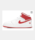 85 High-Top Sneakers in Red and White DH0200 - product image from the listing.