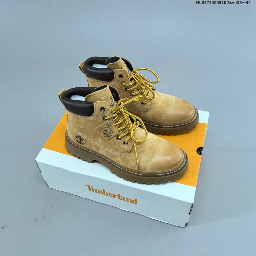 Timberland Mid-Top Lace-Up Boots in Wheat and in Taupe - product image from the listing.